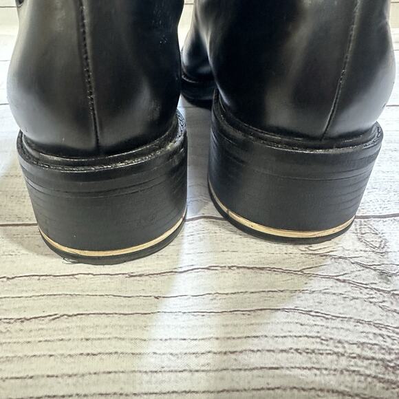 Zara Chelsea Boots Women’s Sz.7.5 Black Booties Shoes Casual Party - Picture 9 of 10